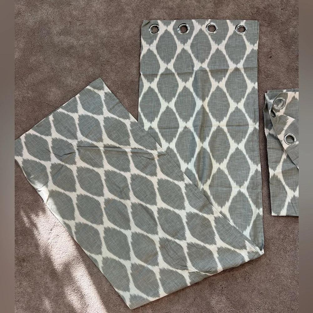 West Elm Gray Curtains with Grommets